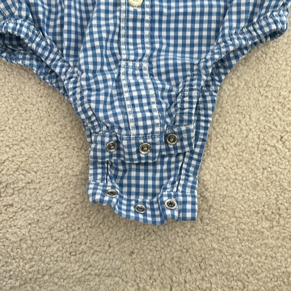 Baby gap toddler boy, 18 to 24 month white and blue collared one piece - Picture 4 of 6